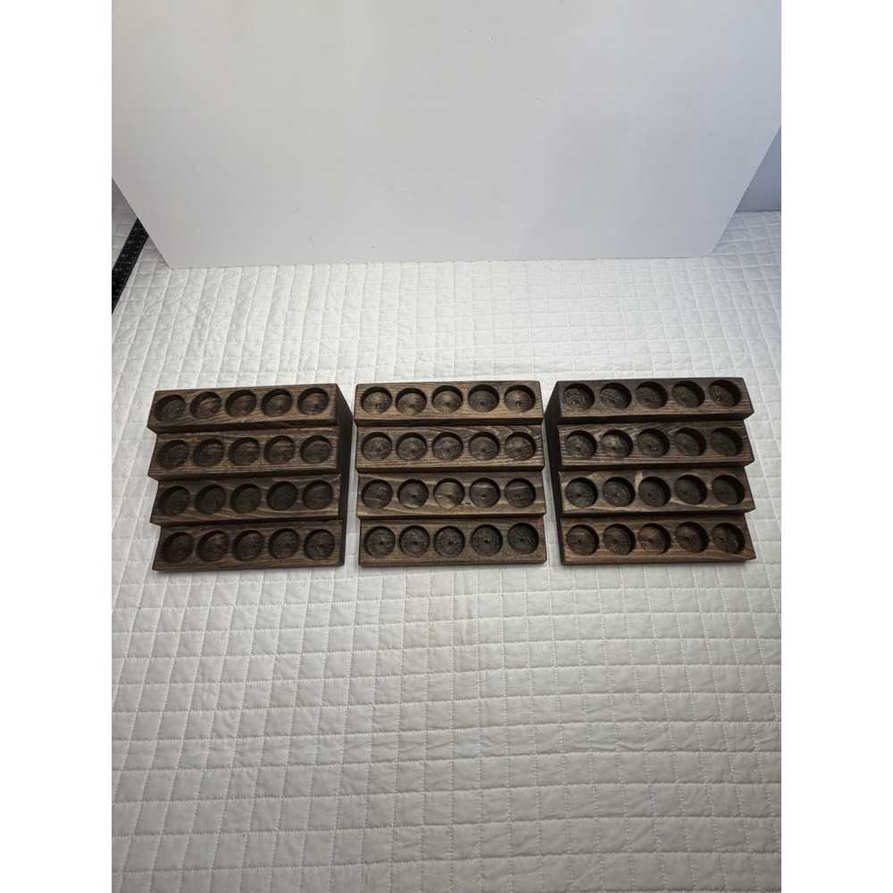 Wooden Essential Oil Display Rack Holder Set Of 3, 60 Bottle Organizer Shelf